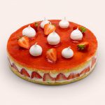 Product Photo of Fresh Strawberries Fraisier Cake by Patisserie Cherie London Romain Bouillot - Photography by Julien Bader
